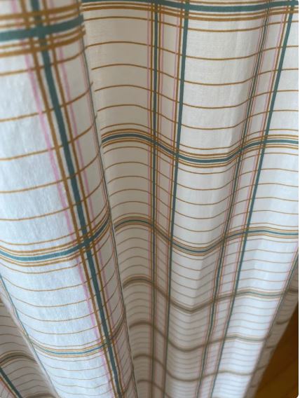 White Linen Gingham Curtains – Checkered Plaid Window Drapes | Farmhouse Buffalo Check Curtain Panels for Living Room & Bedroom (Set of 2)